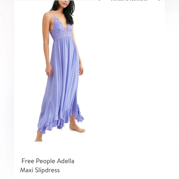 Free People Adella Lace Maxi Dress - Sapphire